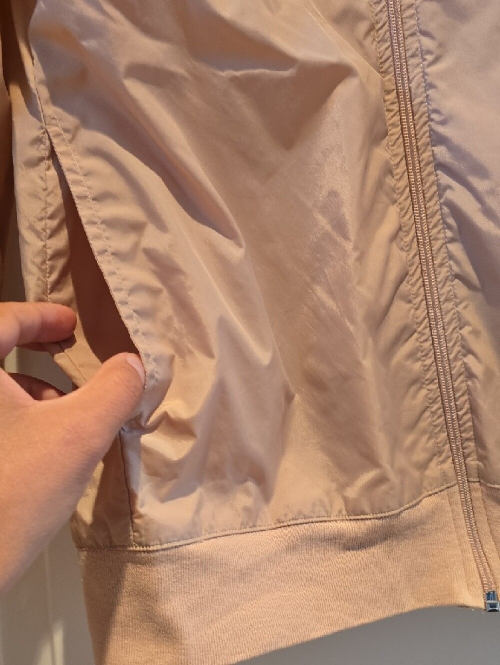 Standart American  Cream  Zip-Up Bomber Jacket S - Picture 3 of 8